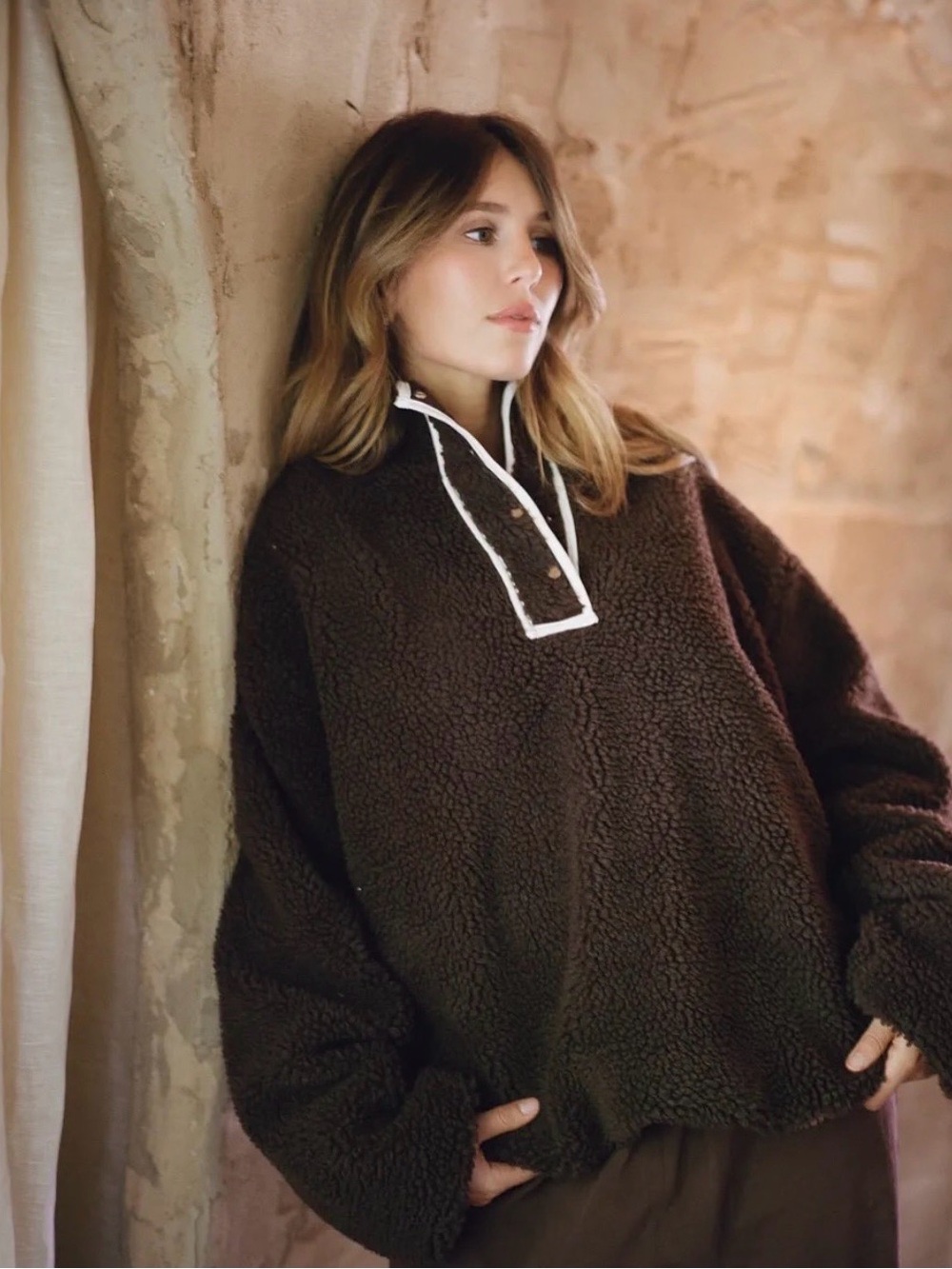 Parke Chocolate Pullover Fleece (L/XL)